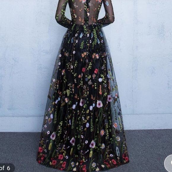 Dresses & Skirts - 💙Black sheer embroidered dress